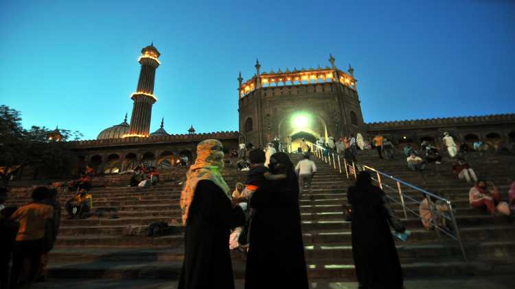Muslims at Jama Masjid, Delhi