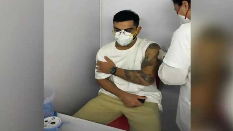 Virat Kohli gets shot of Covid-19 vaccine