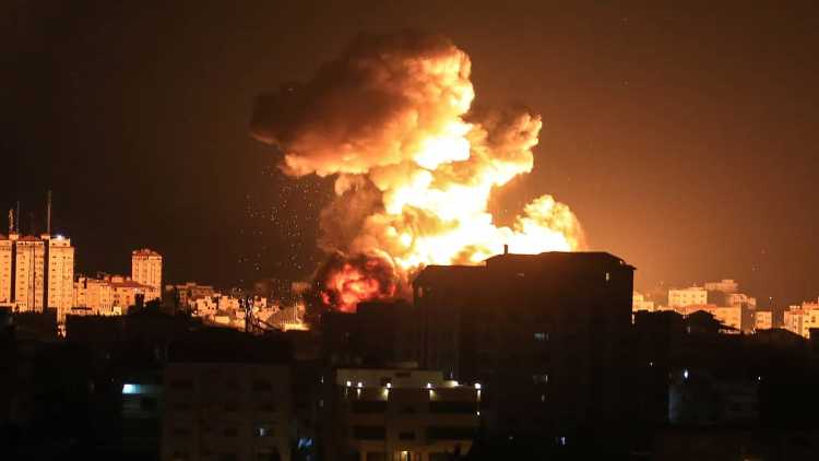 Airstrikes during the Israel-Hamas bombings