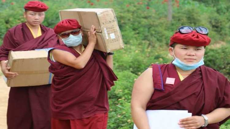 Nuns carrying medicines (Pics Courtesy: Twitter)