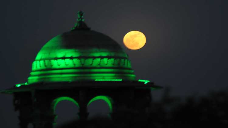 Flower Moon over South Block, New Delhi