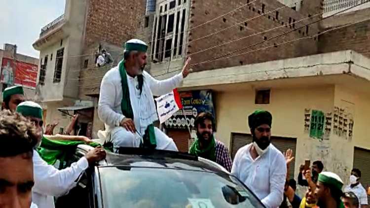 Kisan union leader Rakesh Tikait in Haryana