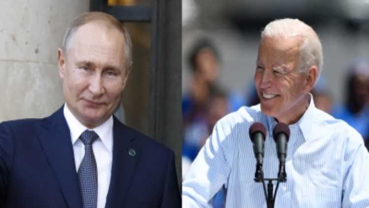Russian president Vladimir Putin and the USA President Joe Biden