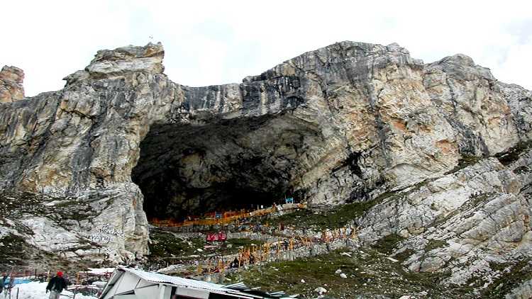 The cave temple of Lord Amarnath