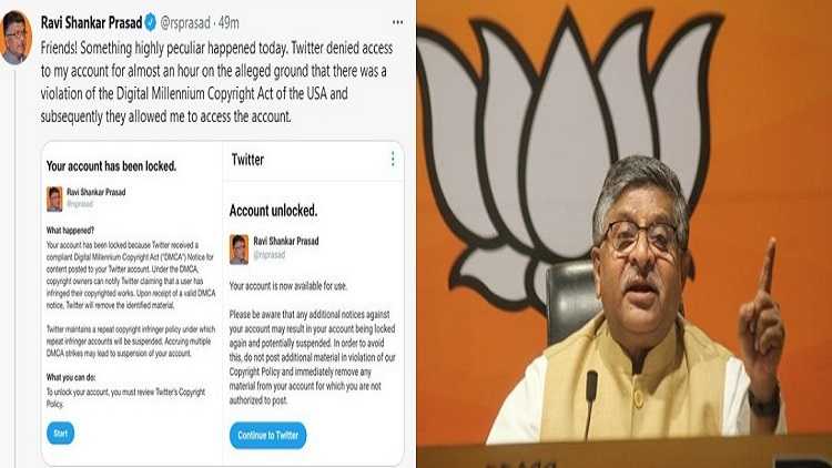 Twitter blocks IT Minister account