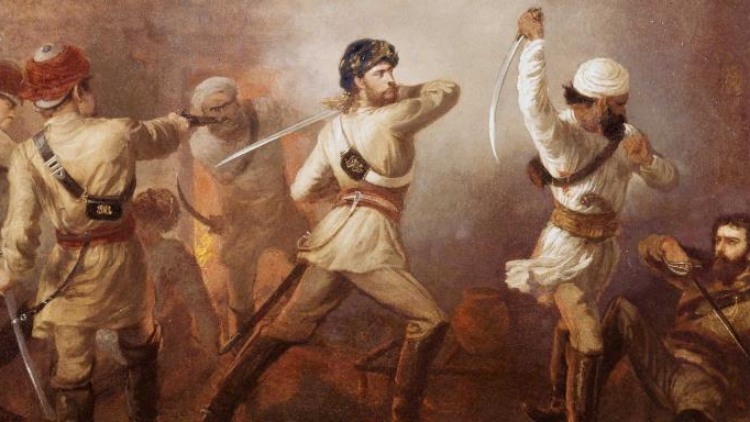 an artist's view of the 1857 war of Independence (Photo Courtsey: British Army Museum)