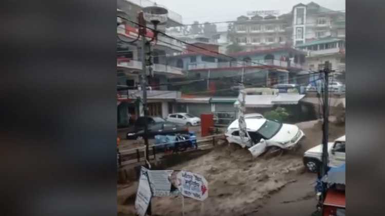 Flash flood in Dharamshala