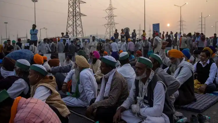 Farmers at Singhu Border