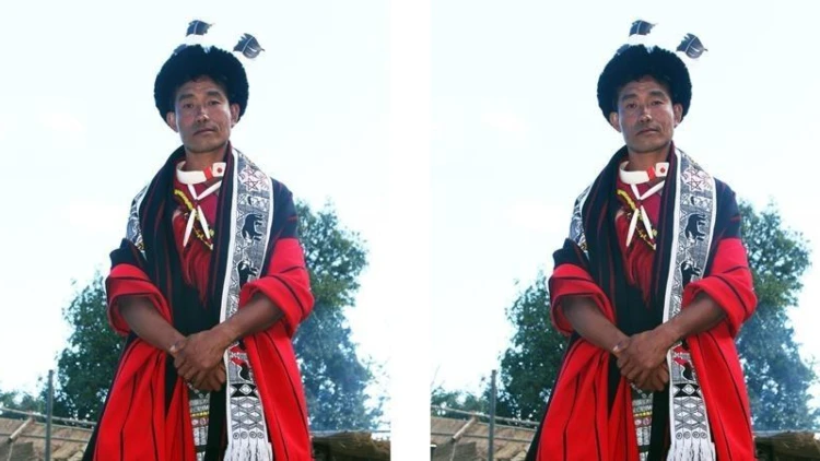  Ao Naga in traditional shawl (file photo)