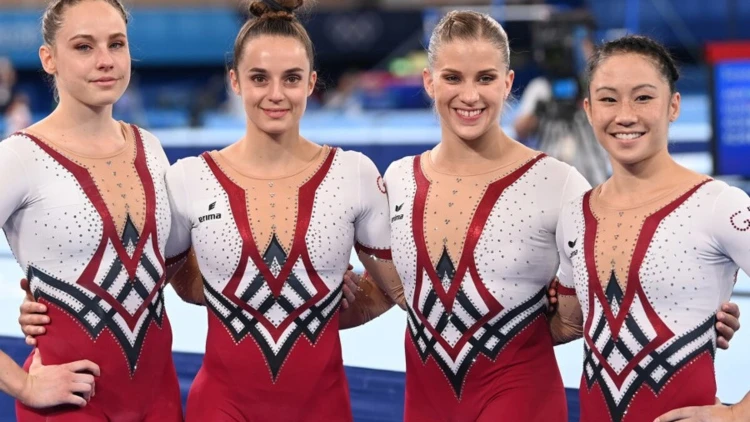 German gymnasts in defiance of sexist dress code