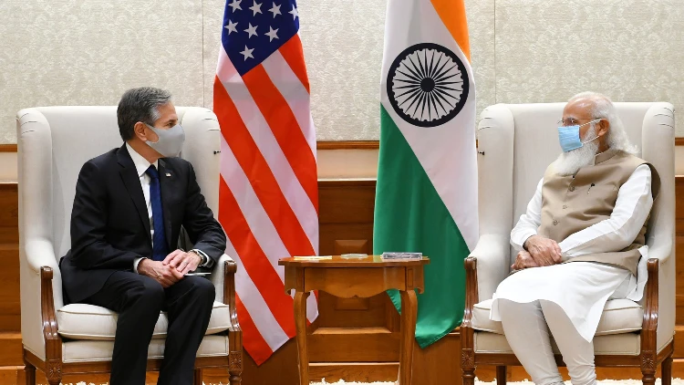 PM Modi and US secretary of state Antony Blinken