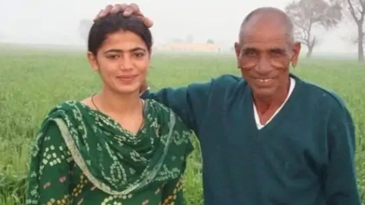  Savita Poonia with grandfather Ranjitram Poonia