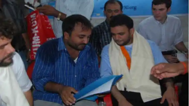 Rashad with Super 30 founder Anand Kumar in Patna