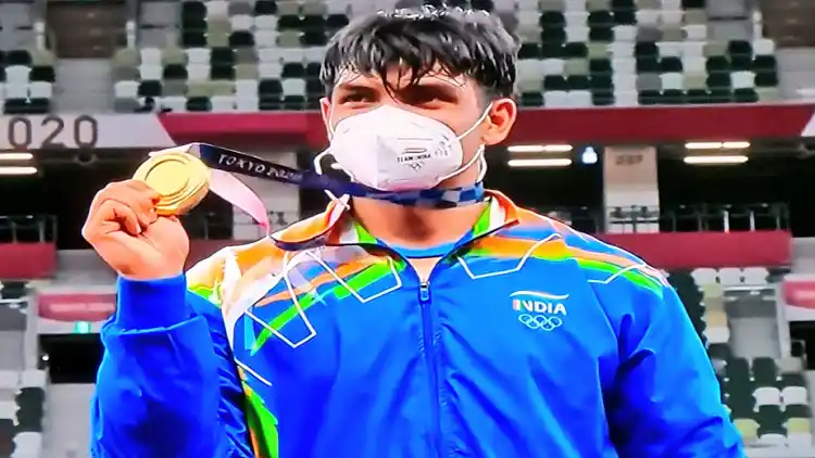 Neeraj Chopra wins a historic gold medal in Javelin throw