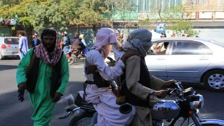 Taliban militants are seen in Herat province, Afghanistan