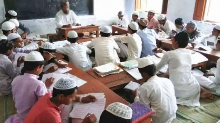 Students in a class in a Madrasa