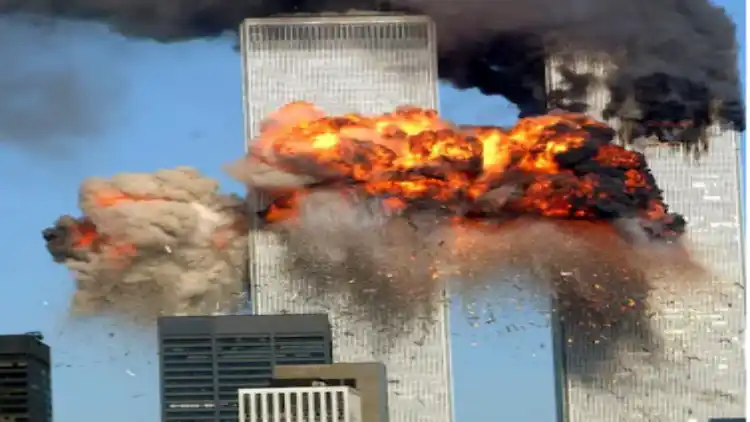 World Trade Centre hit by airplane (File)