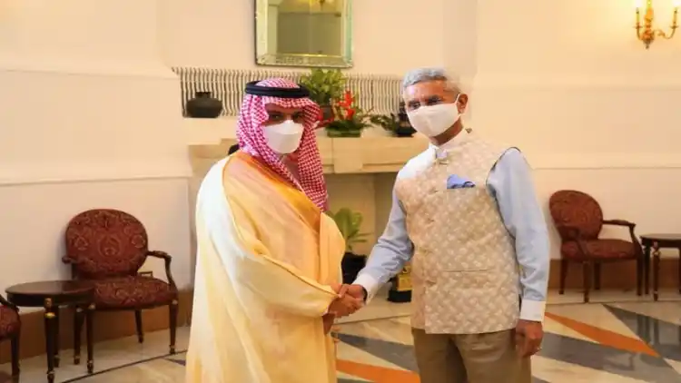 Exteral Affairs minister S Jaishankar with Saudi Foreign Minister  Faisal Bin Farhan Al Saud