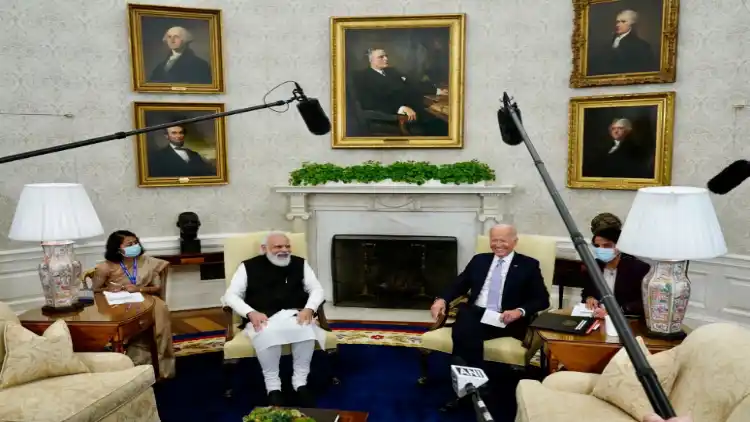 Prime Minister Narendra Modi and US President Joe Biden at the summit