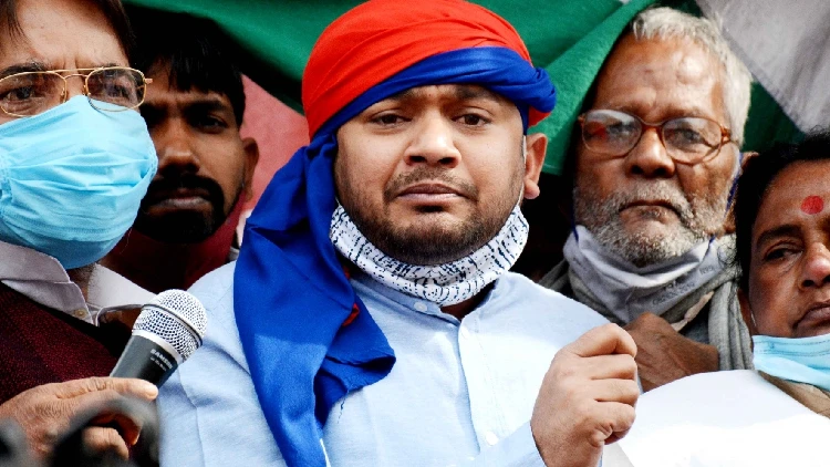 Kanhaiya Kumar addressing a gathering