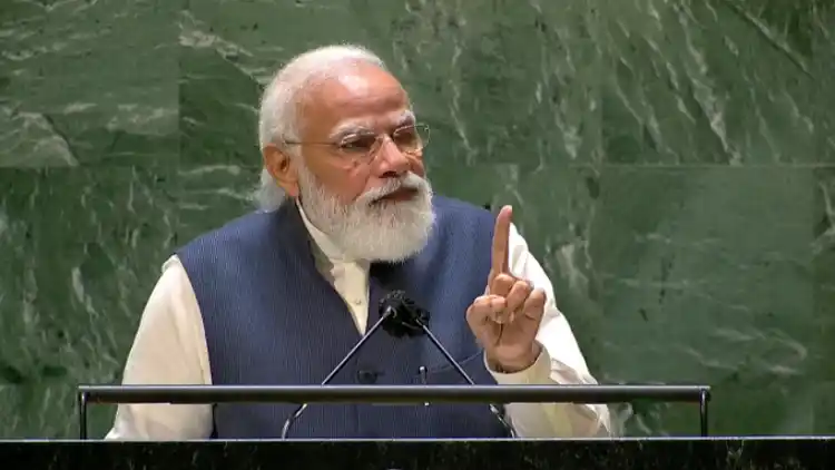Prime Minister Narendra Modi addressing UNGA