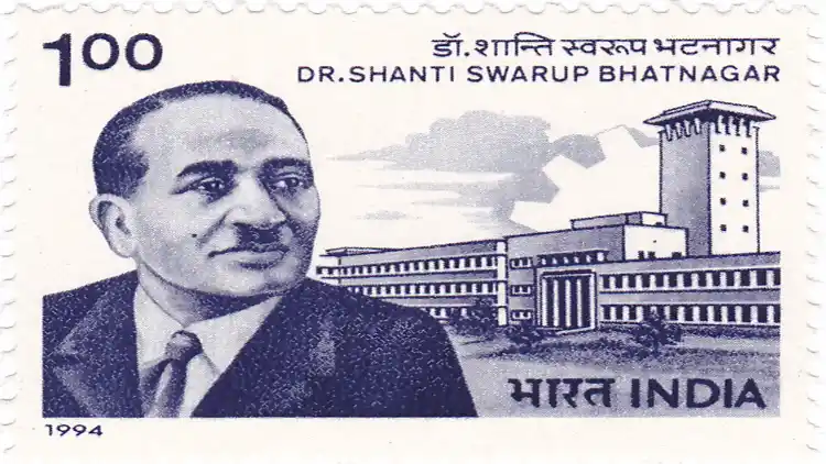 Postal stamp in memory of Dr Shanti Swarup Bhatnagar