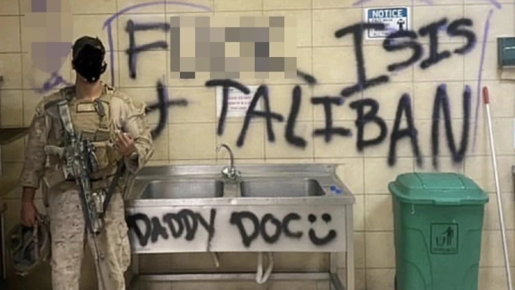 US Marines told to clean graffiti insulting Taliban