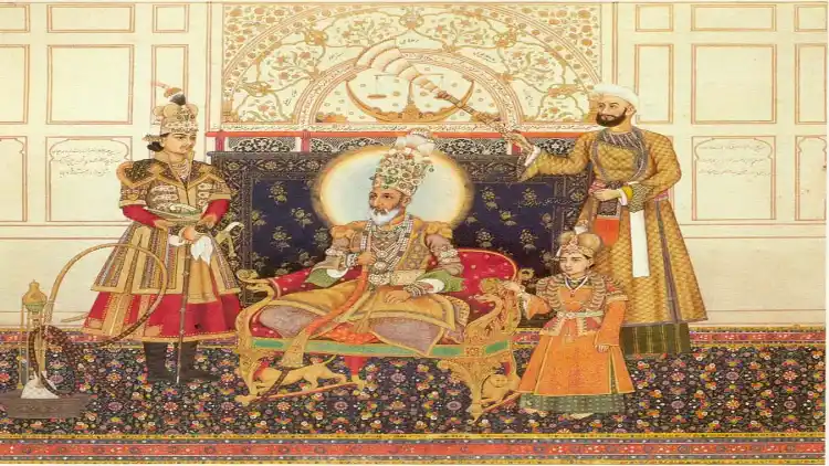 Bahadur Shah Zafar with his Princess