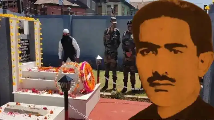 Tributes being paid to Maqbool Sherwani at his refurbished grave in Baramulla