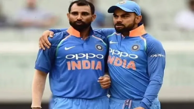 Virat Kohli and Mohammad Shammi (file)