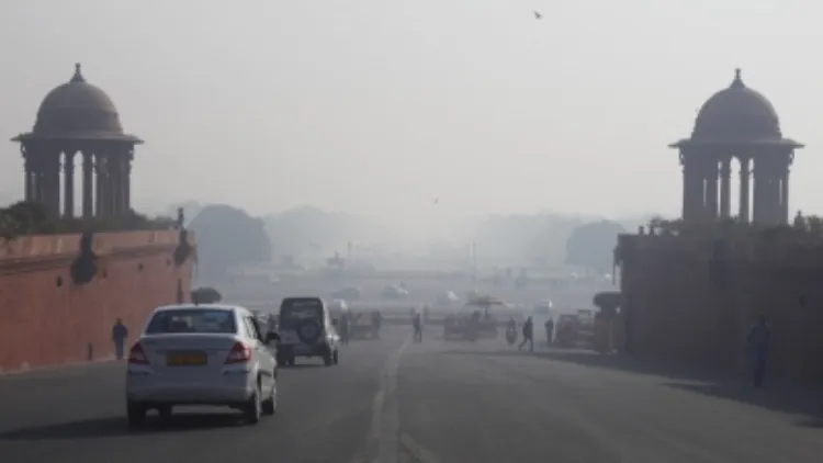 A scene of Delhi's smog