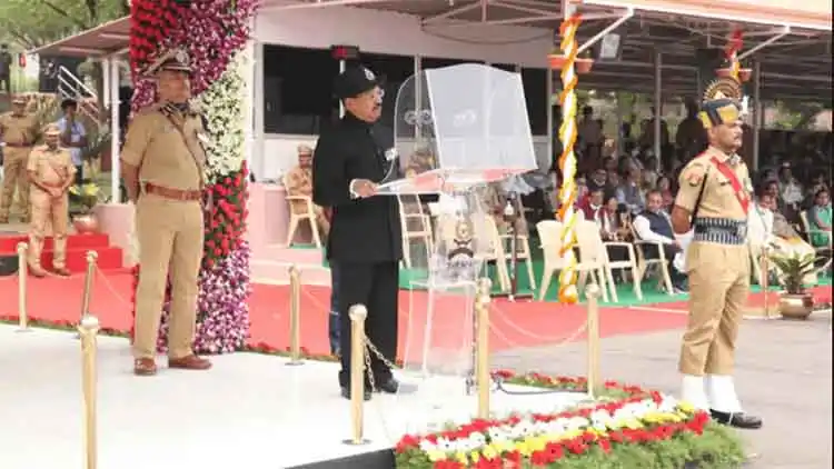 National Security Adviser Ajit Doval addressing the Passing out Parade of the National Police Academy
