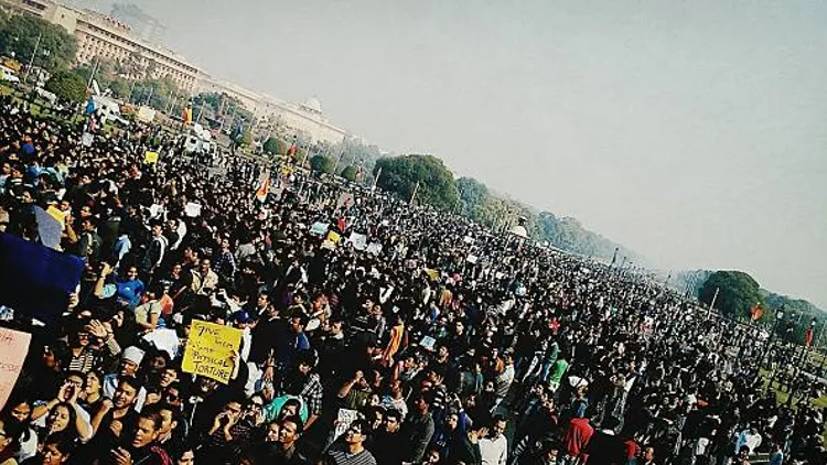 A mass protest in Delhi (file photo: courtesy: twitter)