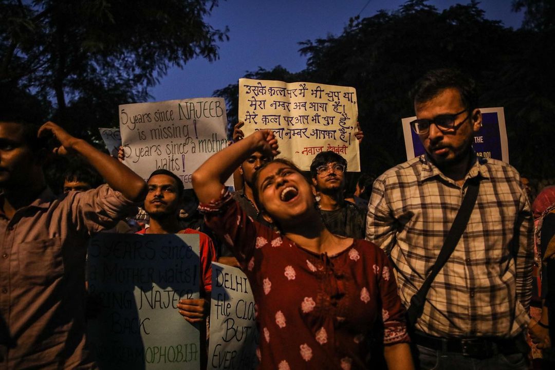 Students protest in JNU