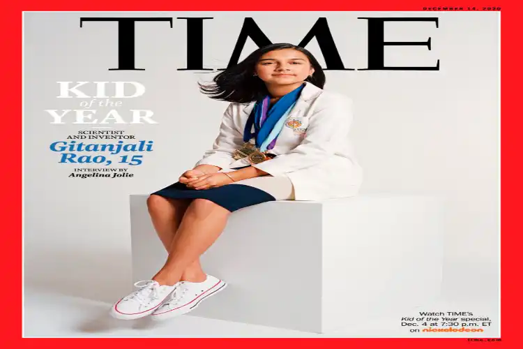 Time Magazine cover featuring Gitanjali Rao
