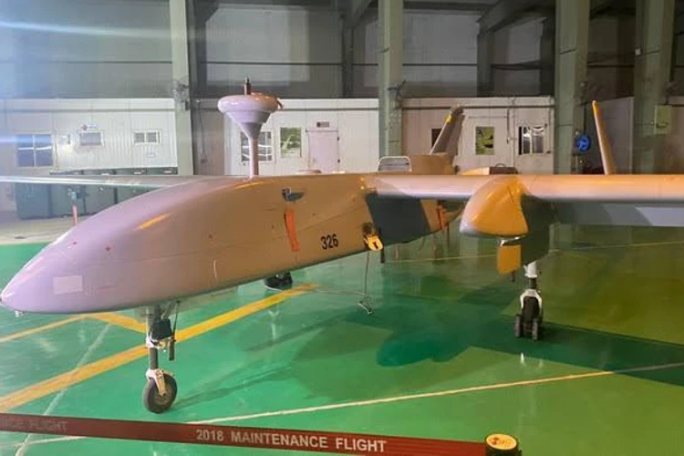 An Indian Army heron drone in northeast