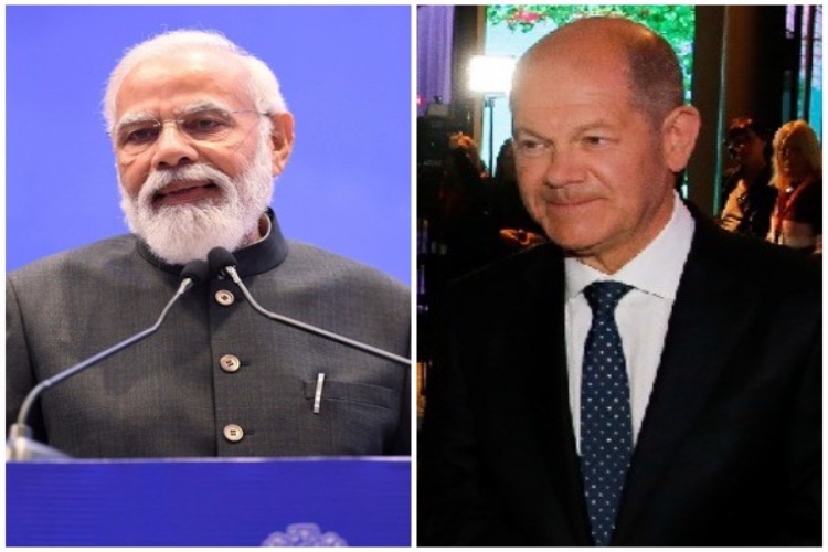 PM Modi and Olaf Scholz (file photo)