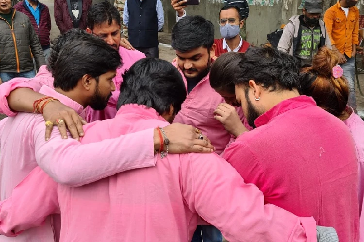 A scene from the ongoing program by Delhi theatre group on Intl Disability Day