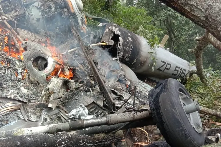 Visual from the crashed plane