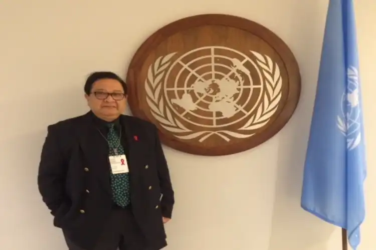 Dr Syed iftikhar at the United Nations office