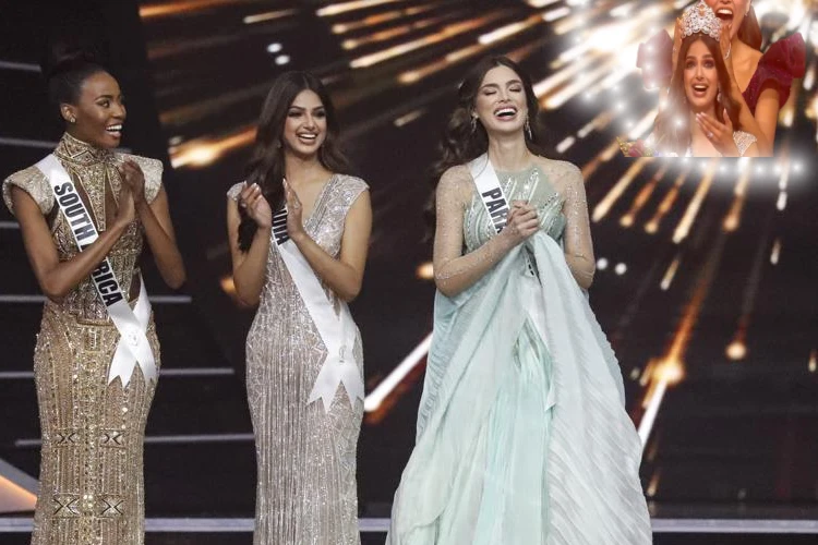 India's Harnaaz Sandhu crowned Miss Universe 2021 (centre)