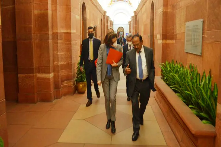 NSA Ajit Doval and french defence minister Florence Parly