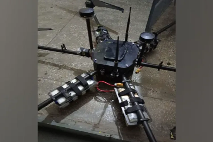 The drone from Pakistan that a BSF patrol neutralized in Ferozepur.