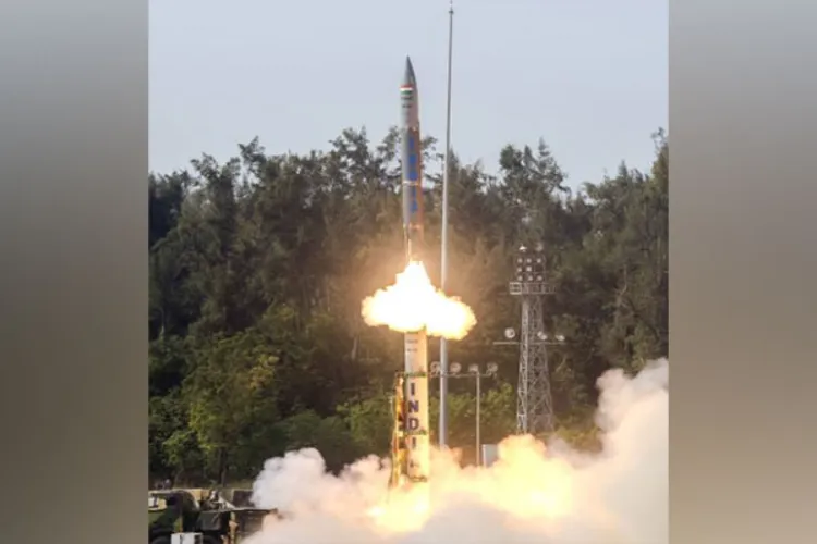 The launch of Pralay surface -to-surface missile.