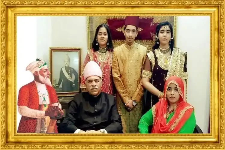 Nawab Najaf Ali Khan with his family