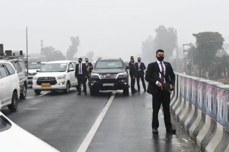 PM Narendra Modi's cavalcade stuck on a flyover in Punjab earlier this month.