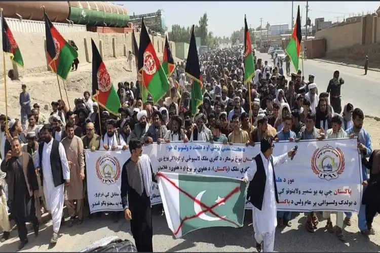 An anti-Pakistan protest in Kabul.