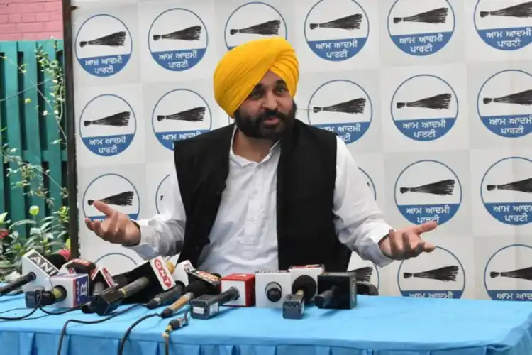 AAP's Punjab CM candidate Bhagwant Mann.