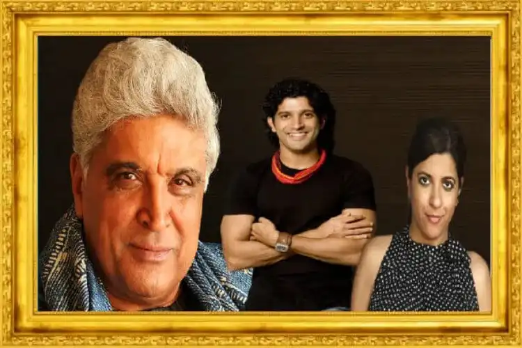 Javed Akhtar with Farhan and Zoya Akhtar