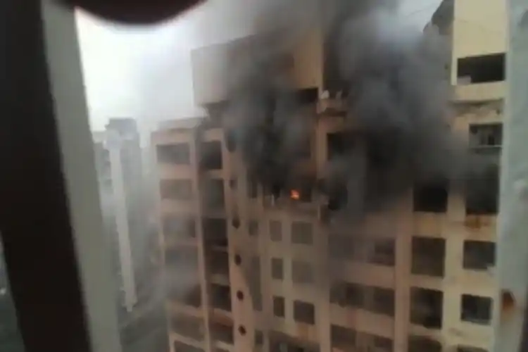 The fire had broken out in the high-rise building Saturday morning.
